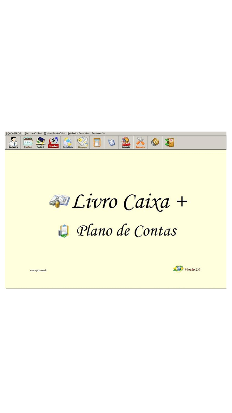 programa livro caixa plano de contas