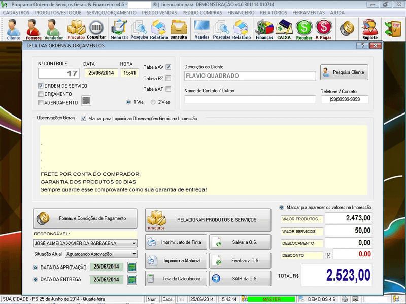 software ordem serviços gerais